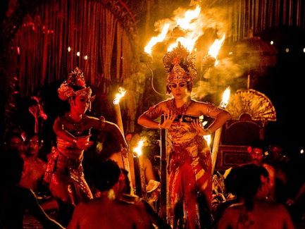 Traditional balinese  dance in ubud