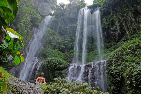 Famous waterfalls in bali